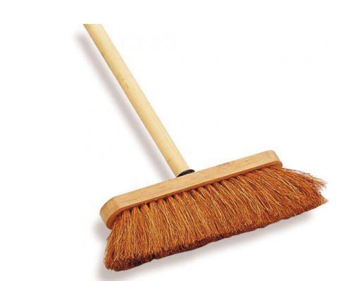 SAM Broom With Natural Coco Bristles for Cleaning