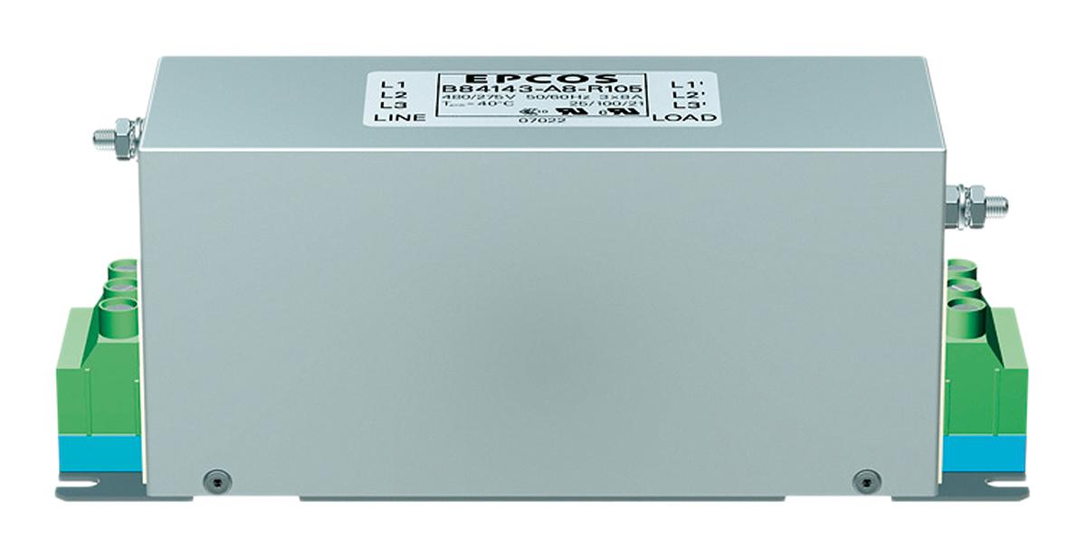 EPCOS, B84143A*R105 66A 520 V ac 50 → 60Hz, Flange Mount EMC Filter, Screw 3 Phase
