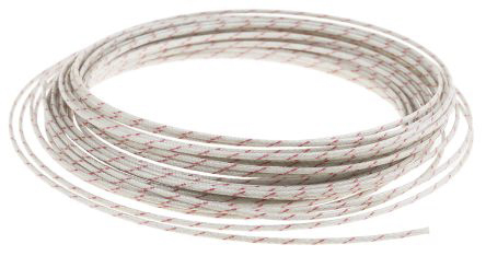 RS PRO Type K Thermocouple Cable/Wire, 5m, Unscreened, Glass Fibre Insulation, +350°C Max, 1/0.315mm