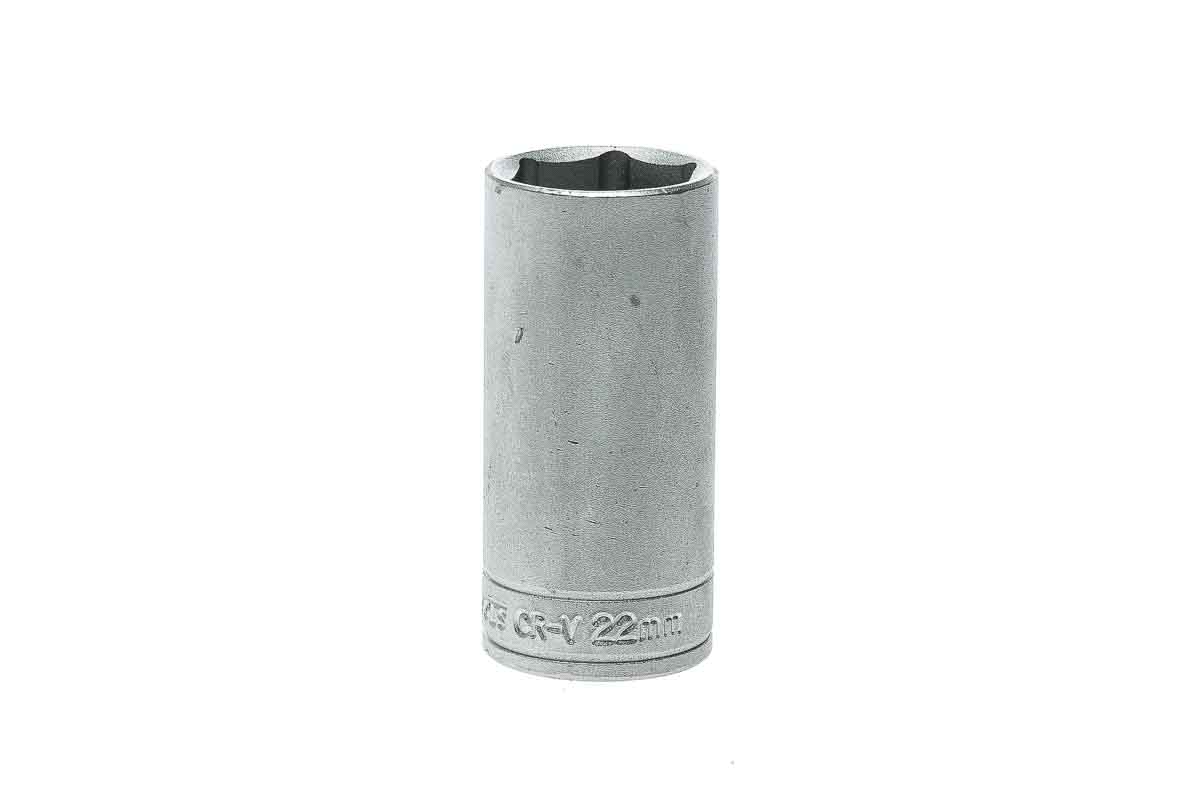 Teng Tools 3/8 in Drive 22mm Deep Socket, 6 point, 45.5 mm Overall Length