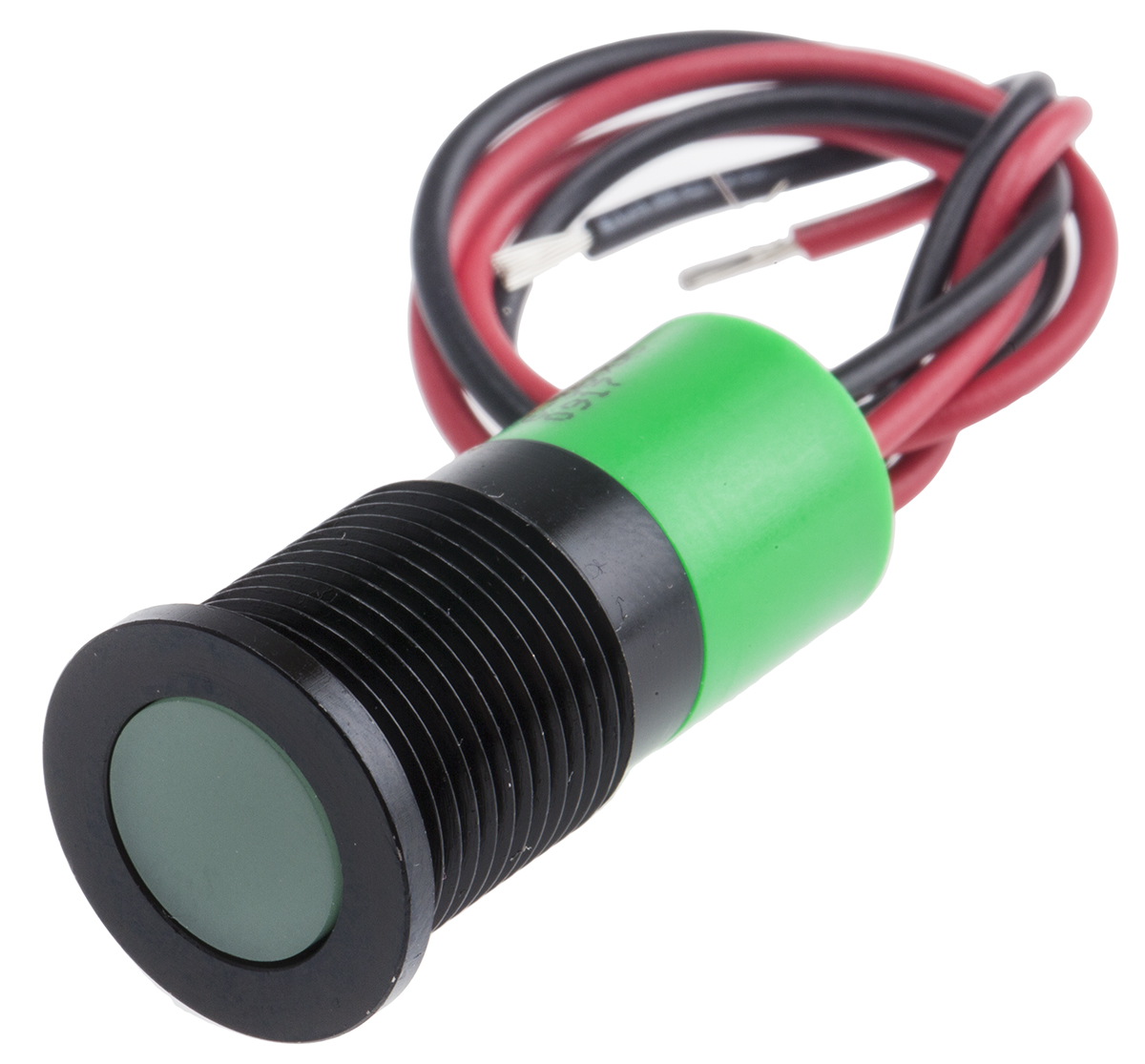 RS PRO Green Panel Mount Indicator, 6 → 36V dc, 14mm Mounting Hole Size, Solder Tab Termination, IP67