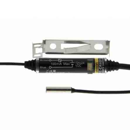 Omron Inductive Smooth Barrel Proximity Sensor, 0.8 mm Detection, 2-Wire NO, 12 → 24 V dc