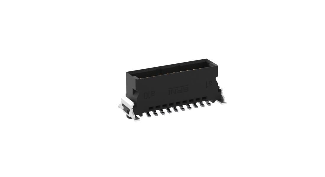 ERNI SMC Series Vertical Surface PCB Header, 20 Contact(s), 1.27 mm Pitch, 2 Row, Shrouded
