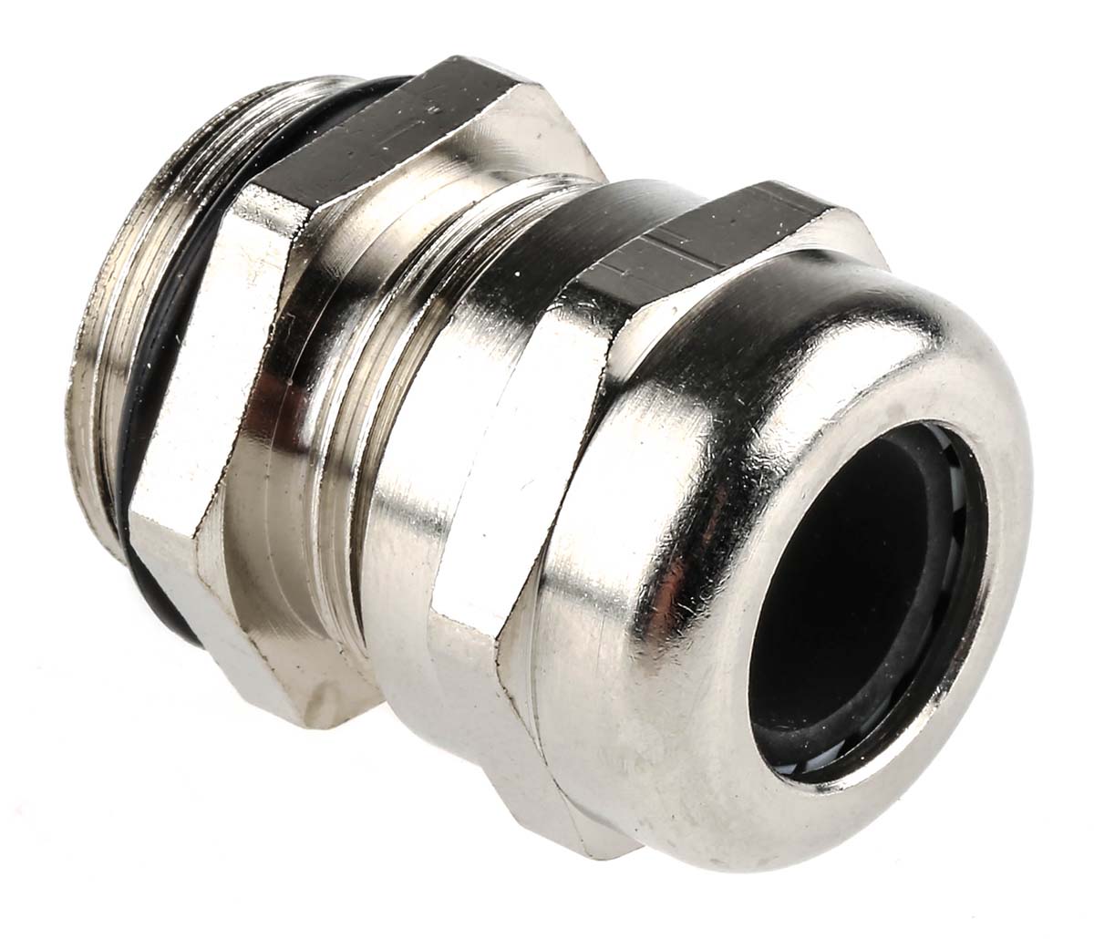 SIB SIB-TEC Series Metallic Nickel Plated Brass Cable Gland, M20 Thread, 7mm min., 13mm max., IP68