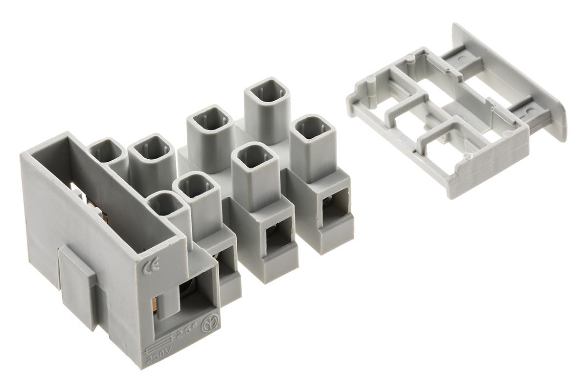 CAMDENBOSS Fused Terminal Block, 4-Way, 20A, 4 mm² Wire, Screw Down Termination