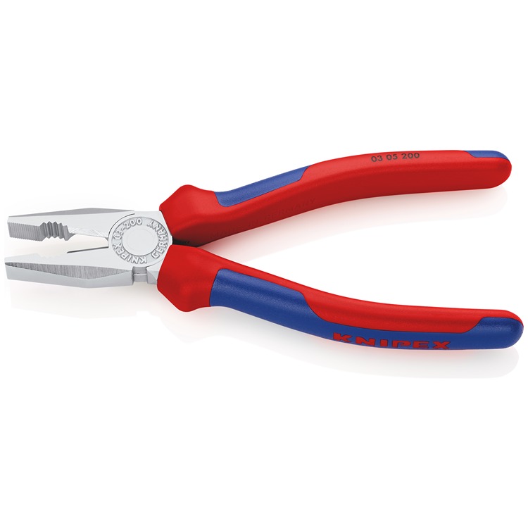 Knipex Combination Pliers, 200 mm Overall, Straight Tip