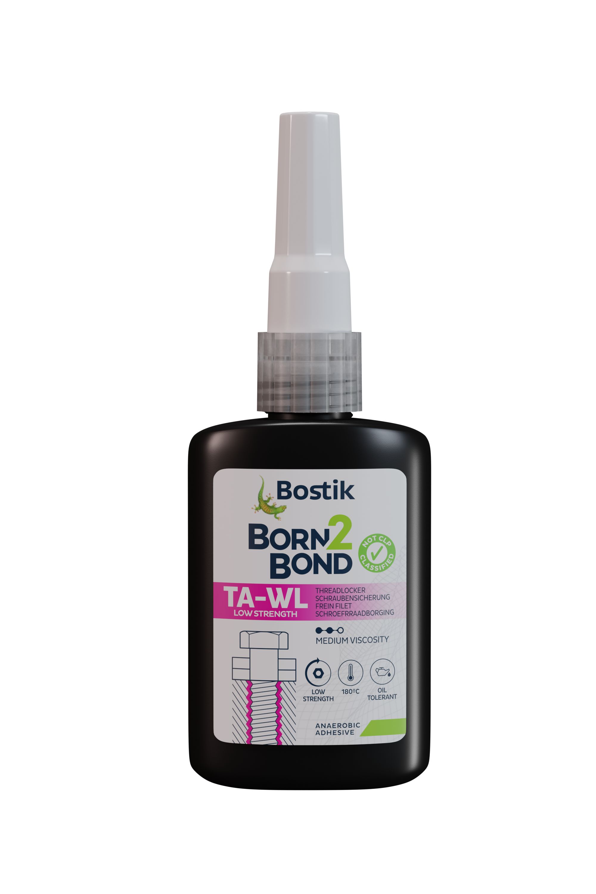 Bostik Born2Bond TA-WL LS Violet Thread lock, 50 ml, <30 min Cure Time