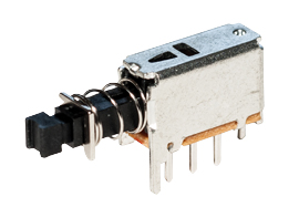 C & K Push Button Switch, Latching, Through Hole, SPDT, 30V dc