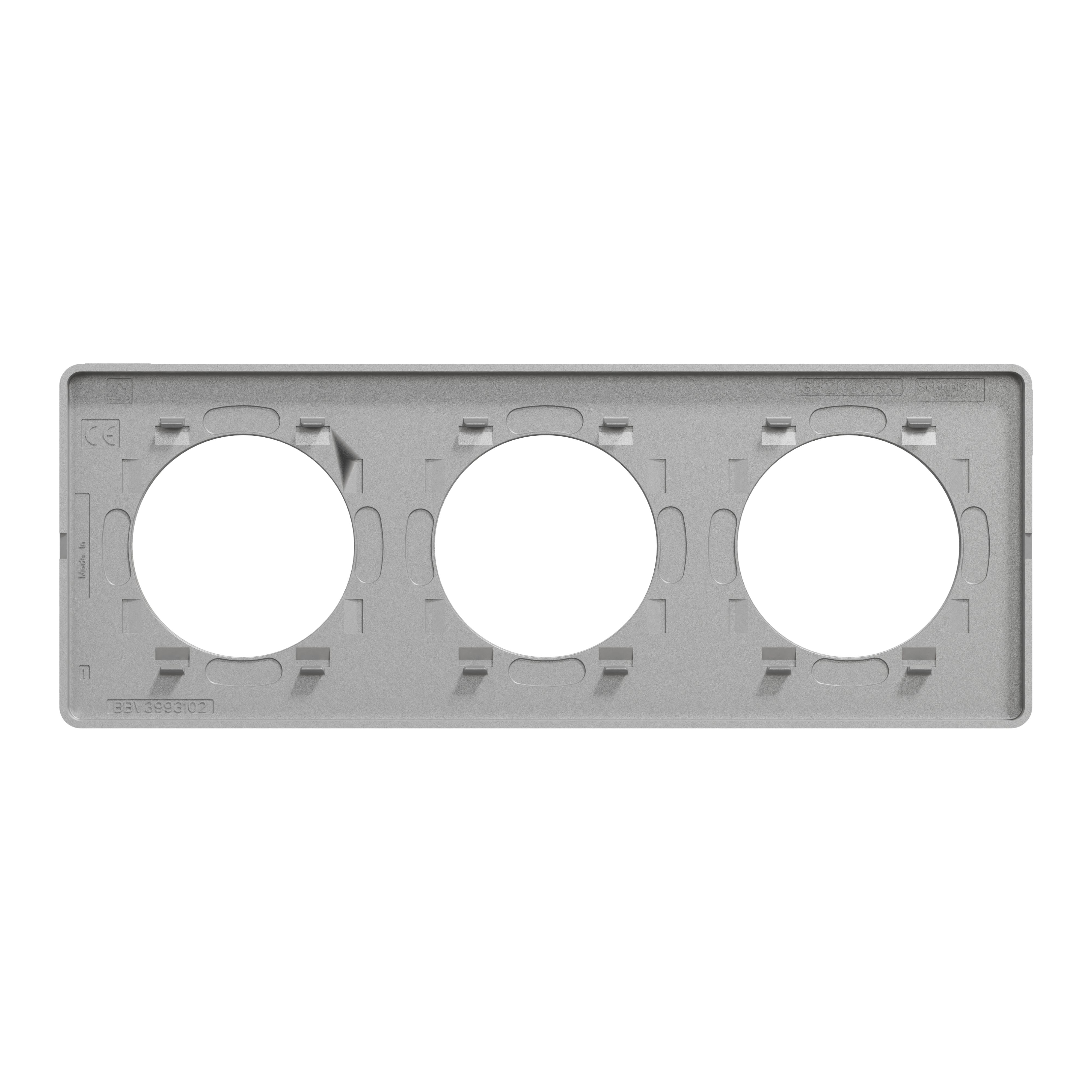 Schneider Electric Grey, 3 Gang, Odace