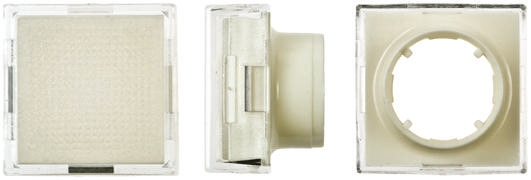 White Square Push Button Lens for use with TP2 Series