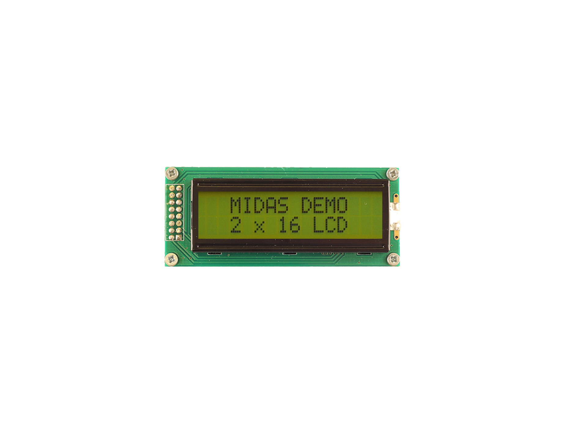 Midas MC21605B6W-SPTLY3.3-V2 Alphanumeric LCD Display, 2 Rows by 16 Characters