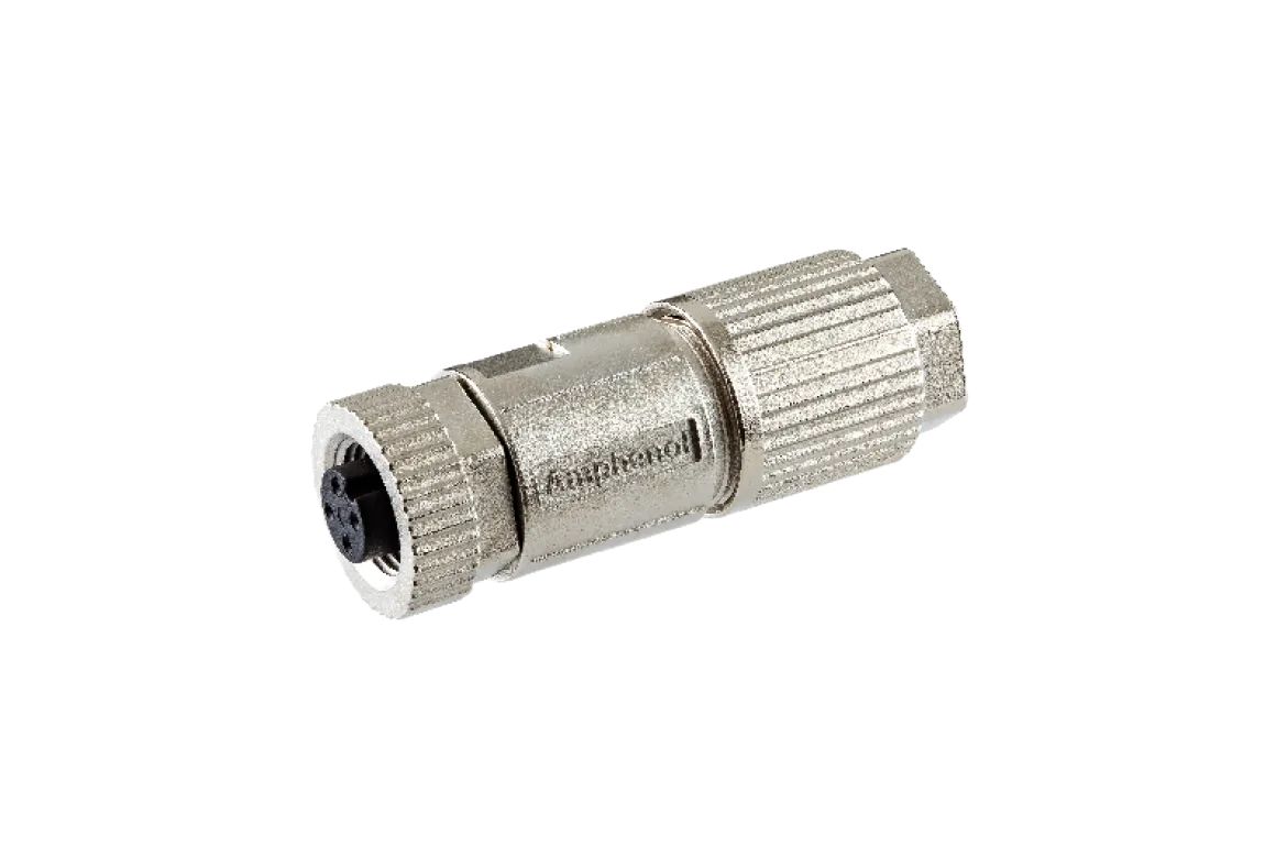 Amphenol Industrial Industrial Circular Connector, 4 Contacts, Cable, M12 Connector, Socket, Female, IP68, MSAS Series
