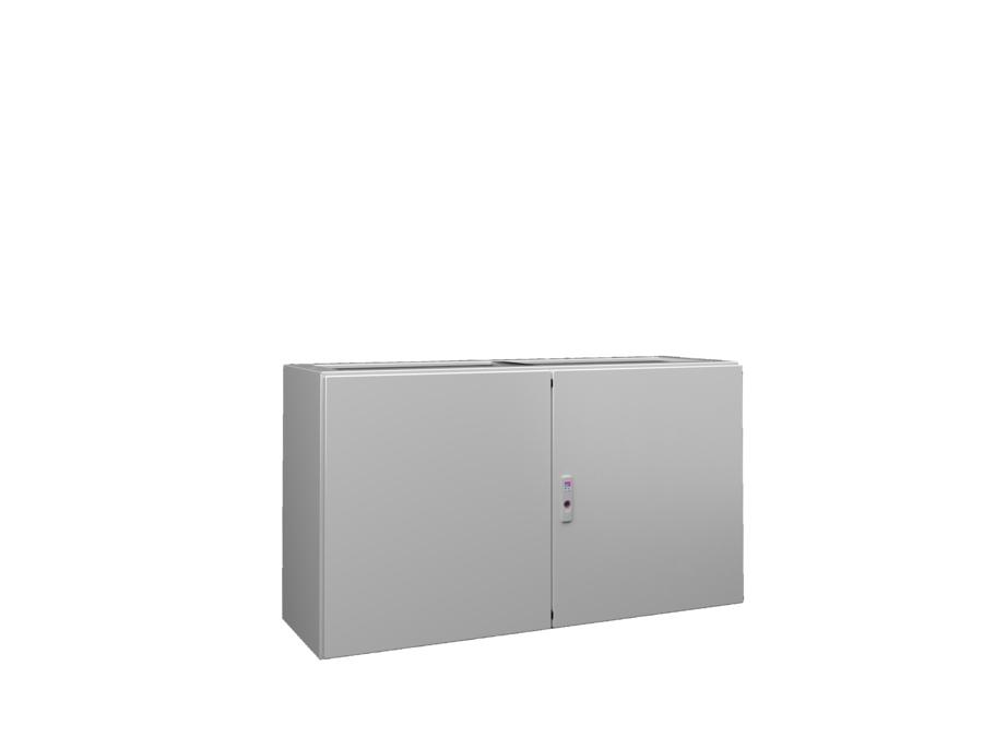 Rittal TP Series Sheet Steel Double-Door-Door Floor Standing Enclosure, Opaque Door, IP55, 675 x 1200 x 400mm