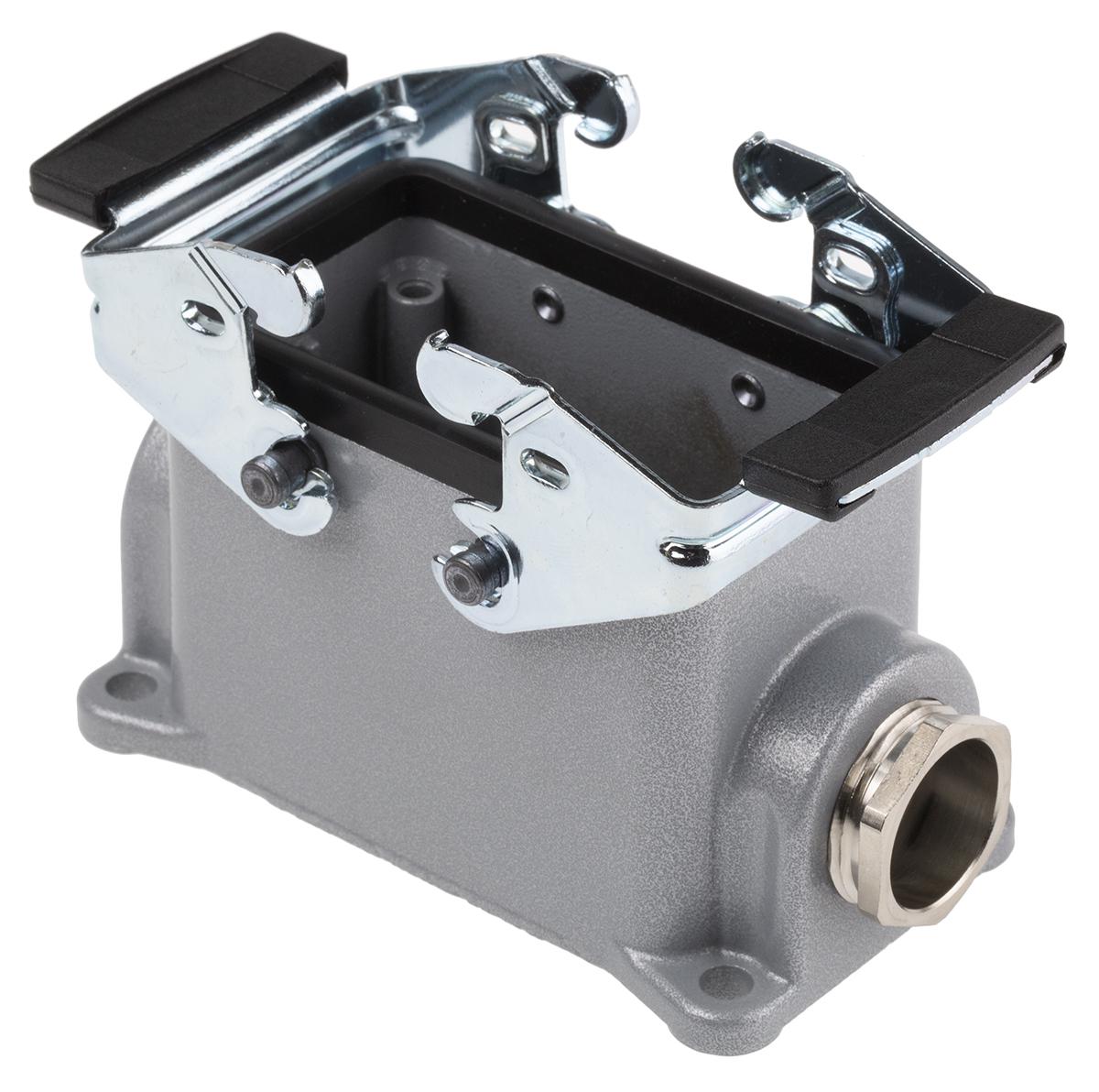 EPIC H-BE Heavy Duty Power Connector Hood, 10 (H-BE), 42 (H-DD) Contacts, PG16 Thread