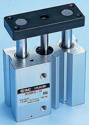 SMC Pneumatic Guided Cylinder - 16mm Bore, 20mm Stroke, MGQ Series, Double Acting