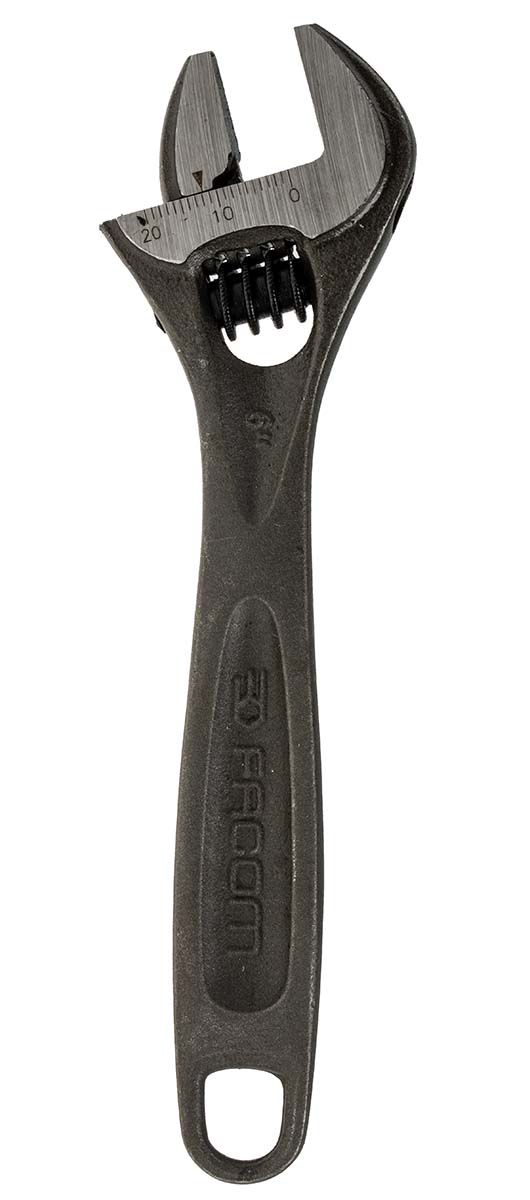 Facom Adjustable Spanner, 155 mm Overall, 20mm Jaw Capacity, Metal Handle