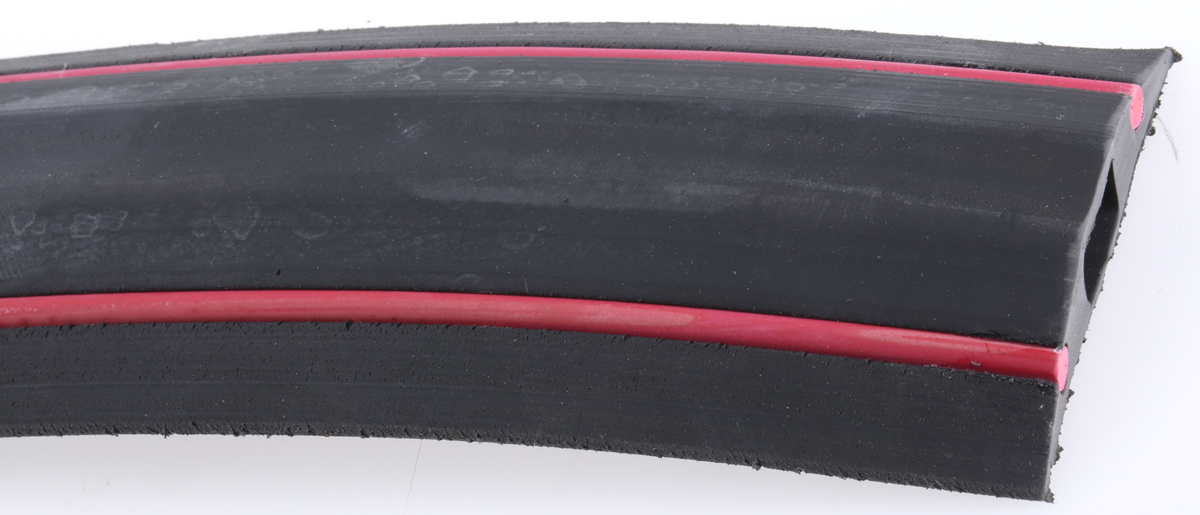 RS PRO 3m Black/Red Cable Cover in Rubber, 14 x 8mm Inside dia.