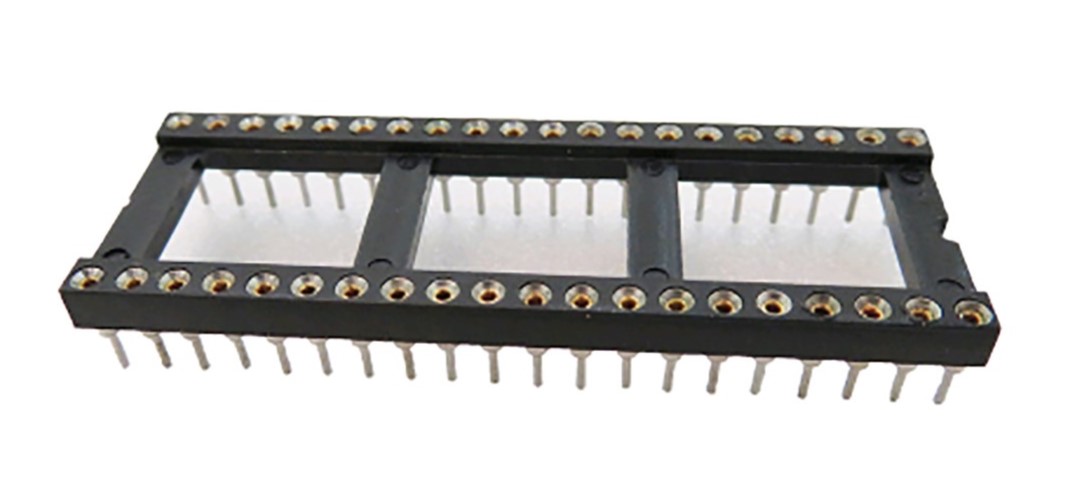 RS PRO 2.54mm Pitch 40 Way, Through Hole Turned Pin IC Dip Socket, 3A