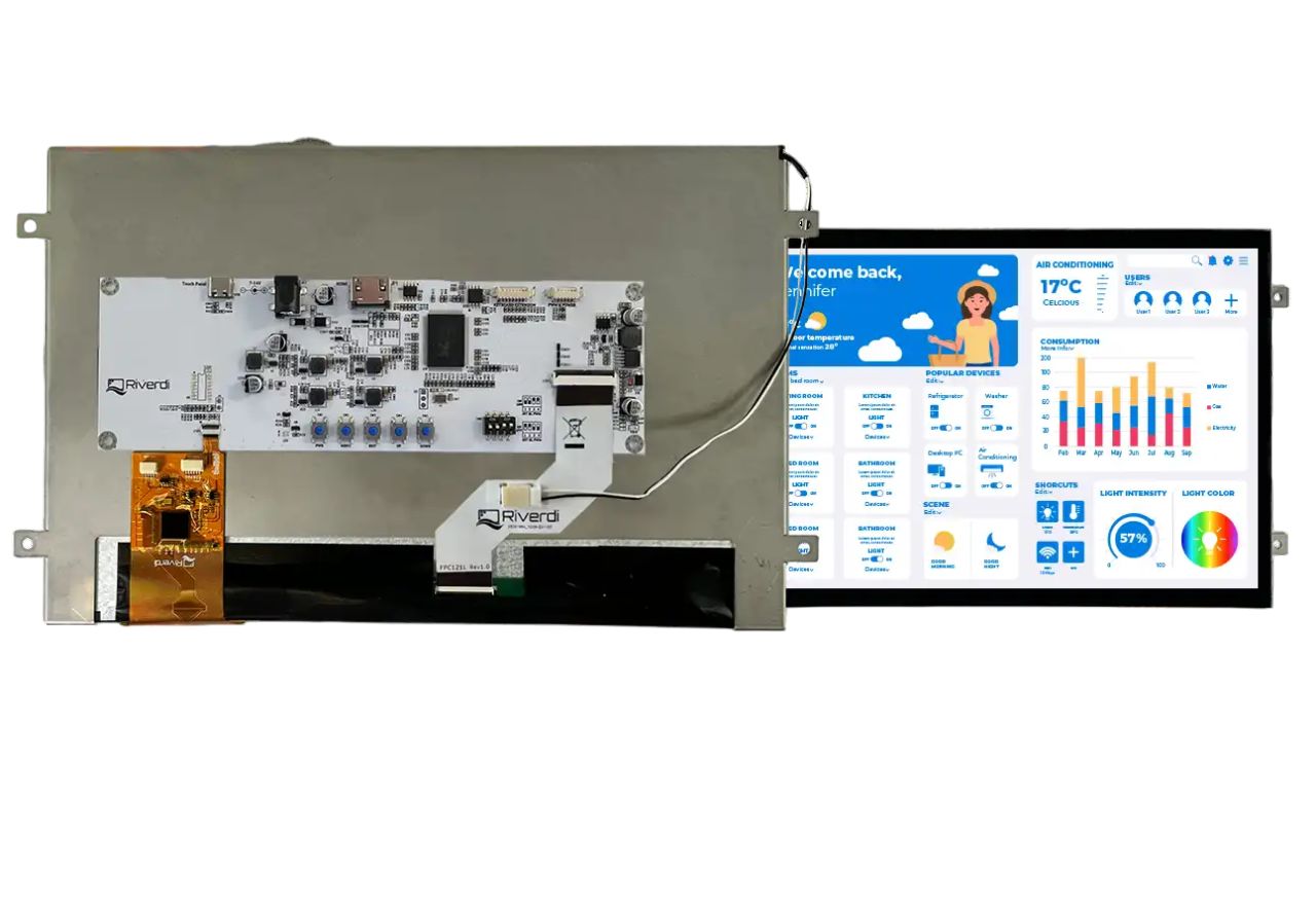 Riverdi RVT121HVHFWCA0-B IPS TFT TFT LCD Display / Touch Screen, 12.1in, 1280 x 800pixels