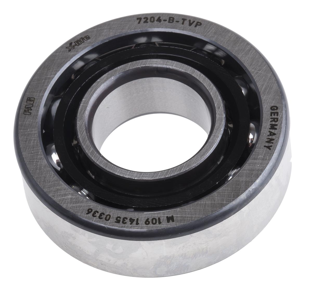 FAG 7204-B-XL-TVP 1 Row Angular Contact Ball Bearing - 20 mm ID, 47 mm OD 14 mm Race Width