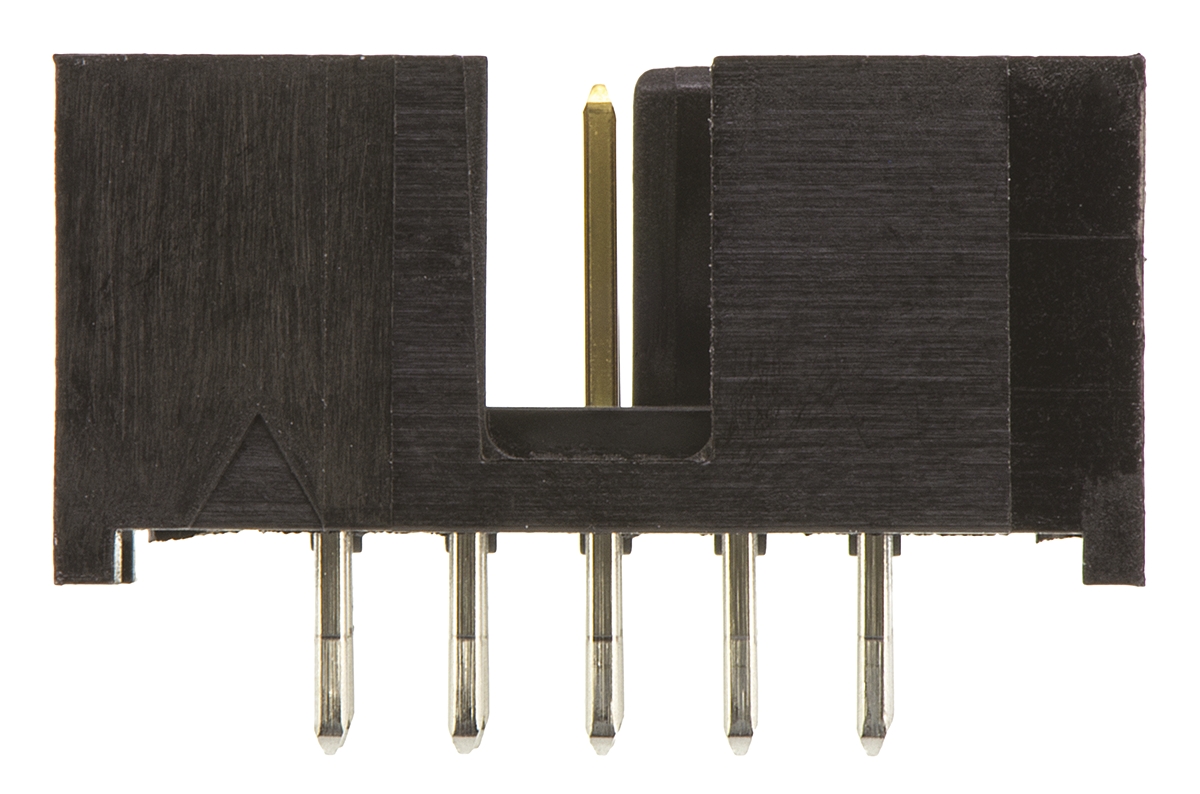 TE Connectivity AMP-LATCH Series Straight Through Hole PCB Header, 10 Contact(s), 2.54 mm Pitch, 2 Row, Shrouded