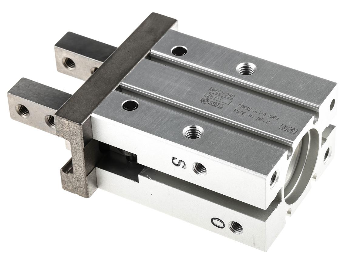 SMC 2 Finger Double Action Pneumatic Gripper, MHZ2-25D, Parallel Gripping Type