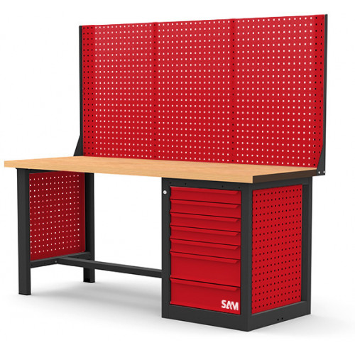 SAM ETAB-KIT200-3 Metal Workbench, 1000kg Max Load, 1800mm x 750mm x 2000mm