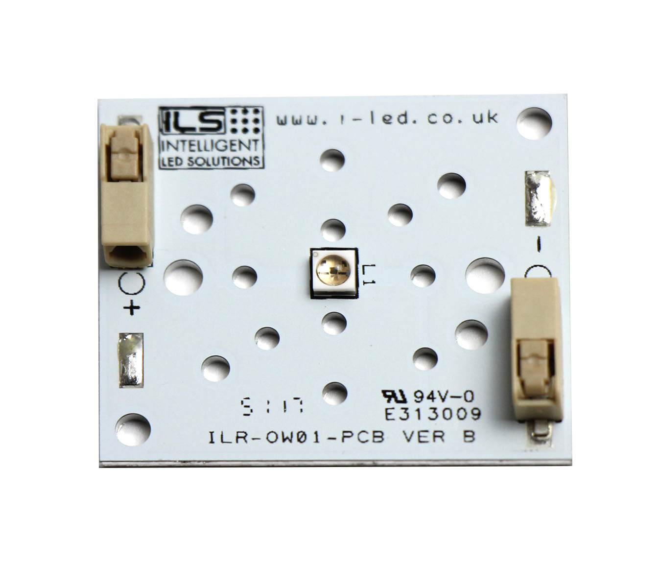 ILR-4E01-Z405-LEDIL-SC201. Intelligent LED Solutions, Stanley UVA LEDiL Series UV LED, 410nm 910mW 130 ° Through Hole