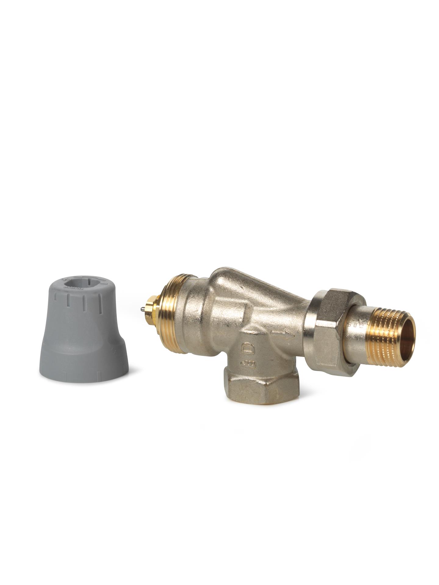 Siemens Brass 1/2 in R Male to 1/2 in Rp Female Thermostatic Radiator Valve