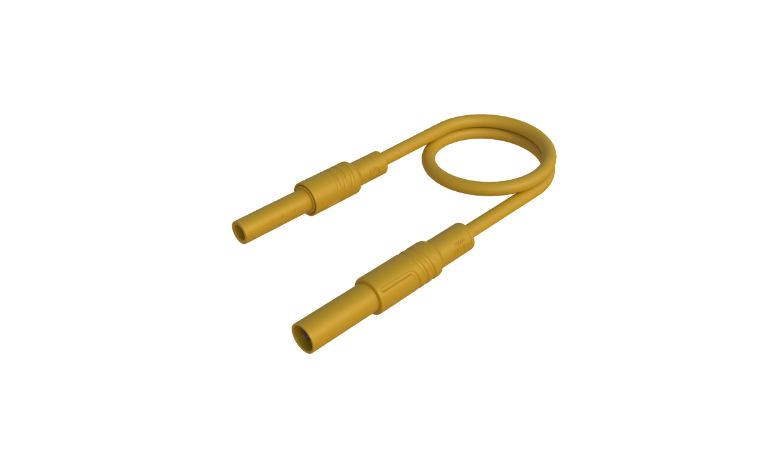 Hirschmann Test & Measurement Test lead, 32A, Yellow, 1m Lead Length