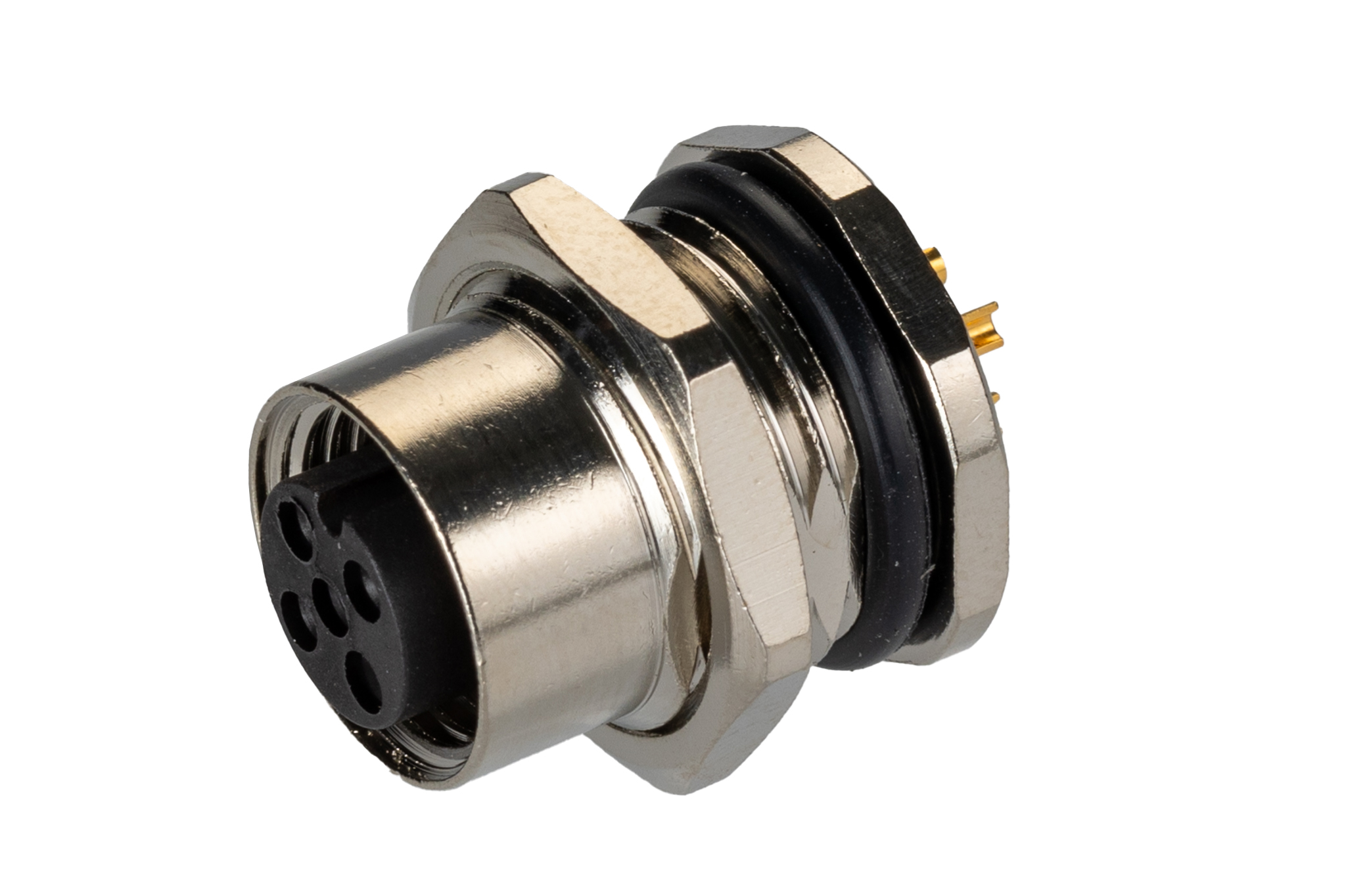 TE Connectivity Circular Connector, 4 Contacts, Rear, M12 Connector, Plug, Female, IP67, M12 Series