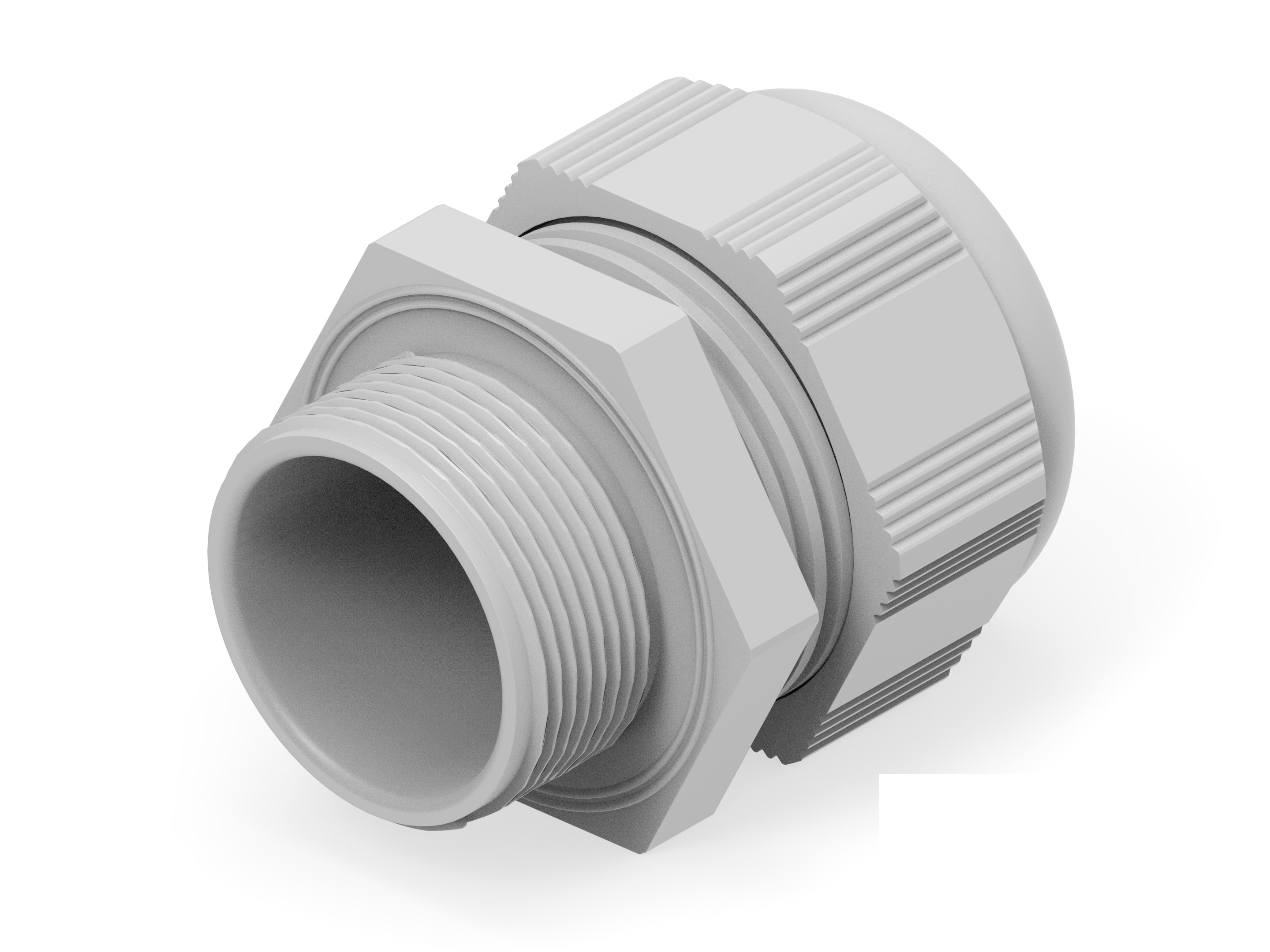 Entrelec 1SNG Series Light Grey PA 6 Cable Gland, M32 Thread, 18mm min., 25mm max., IP66, IP68
