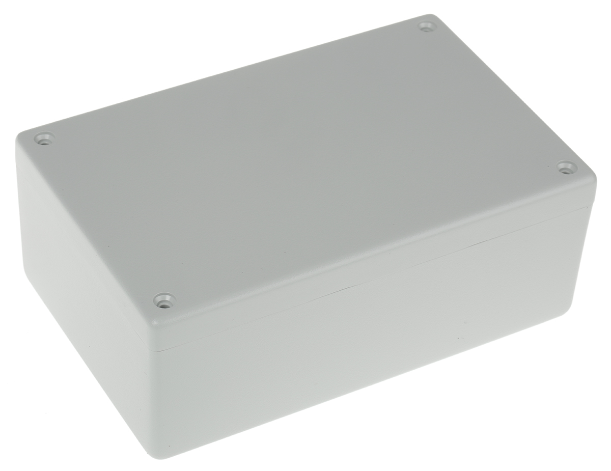 Hammond 1594 Series Grey Flame Retardant ABS Enclosure, IP54, Grey Lid, 168 x 107 x 53mm