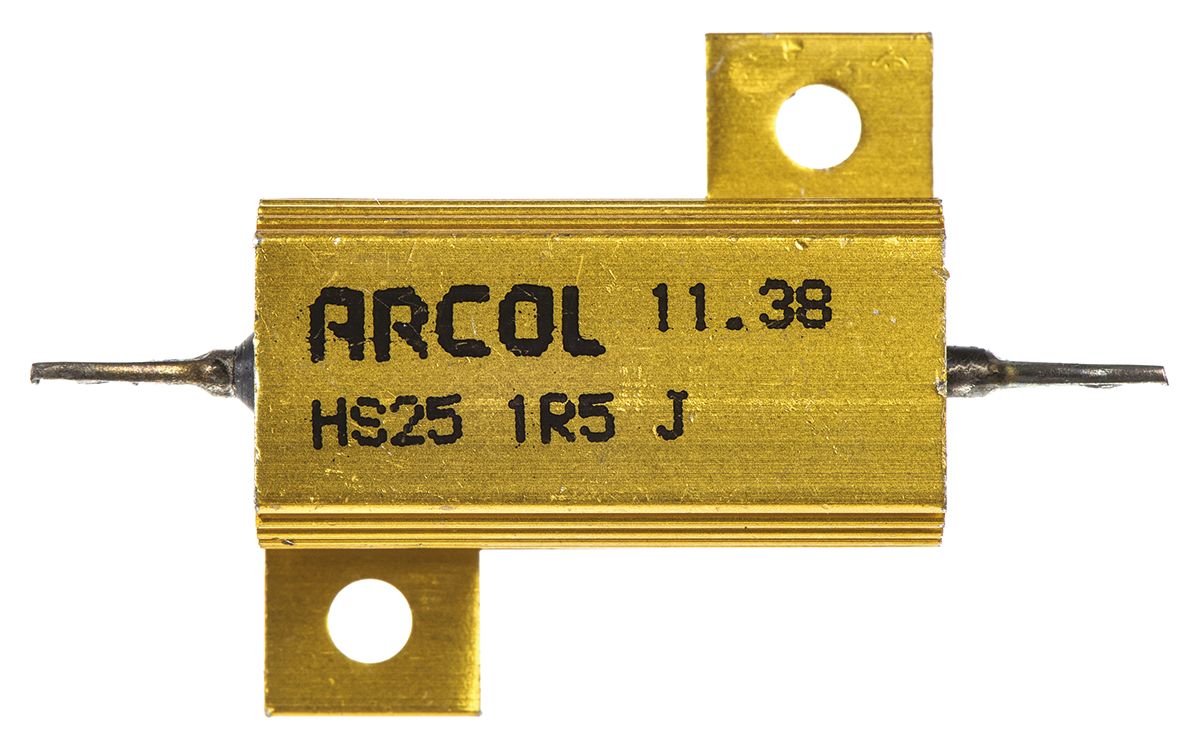 Arcol, 1.5Ω 25W Wire Wound Chassis Mount Resistor HS25 1R5 J ±5%