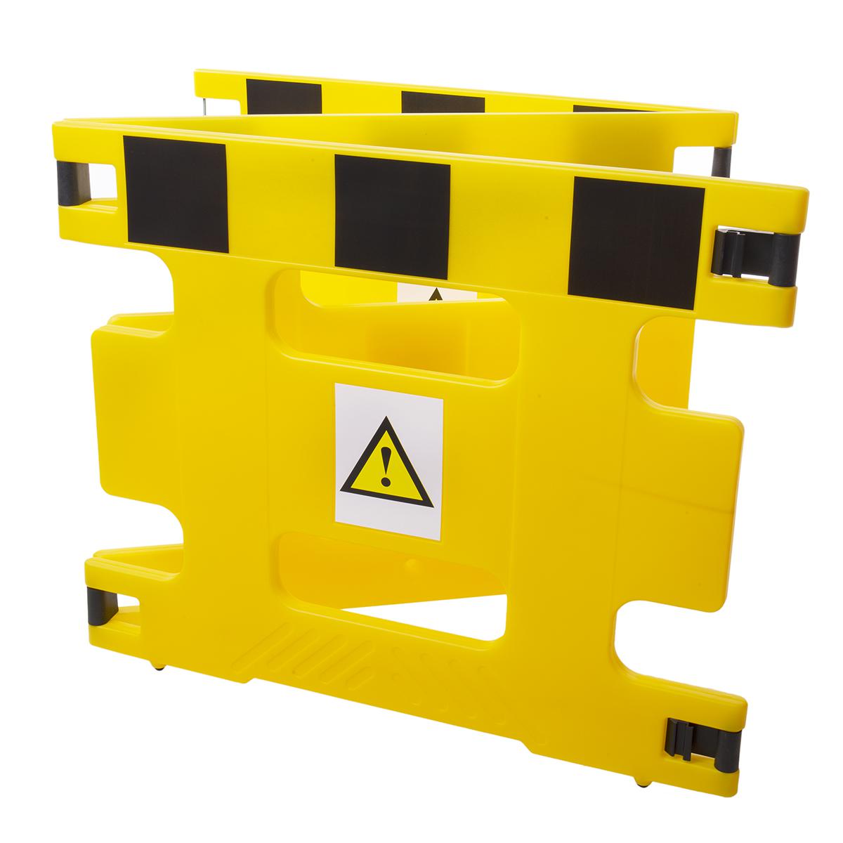 Addgards Black & Yellow Polyethylene Folding Barrier