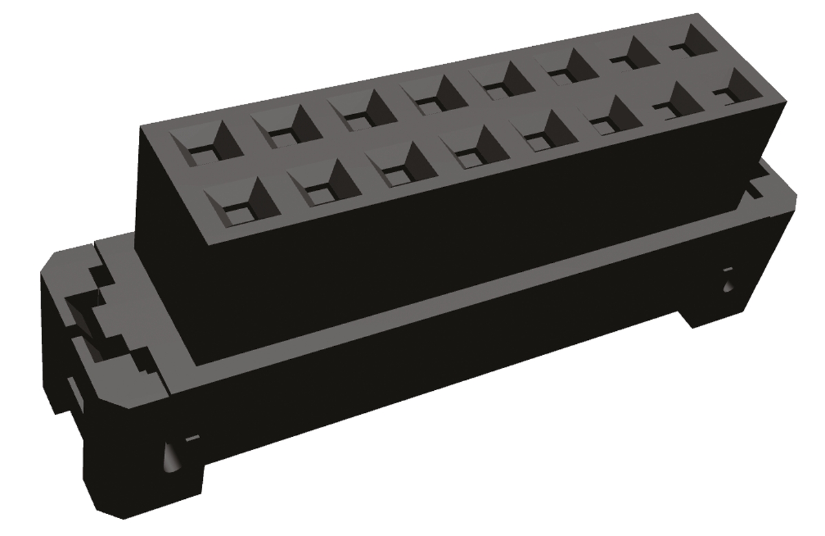 TE Connectivity 16-Way IDC Connector Socket for Panel Mount, 2-Row