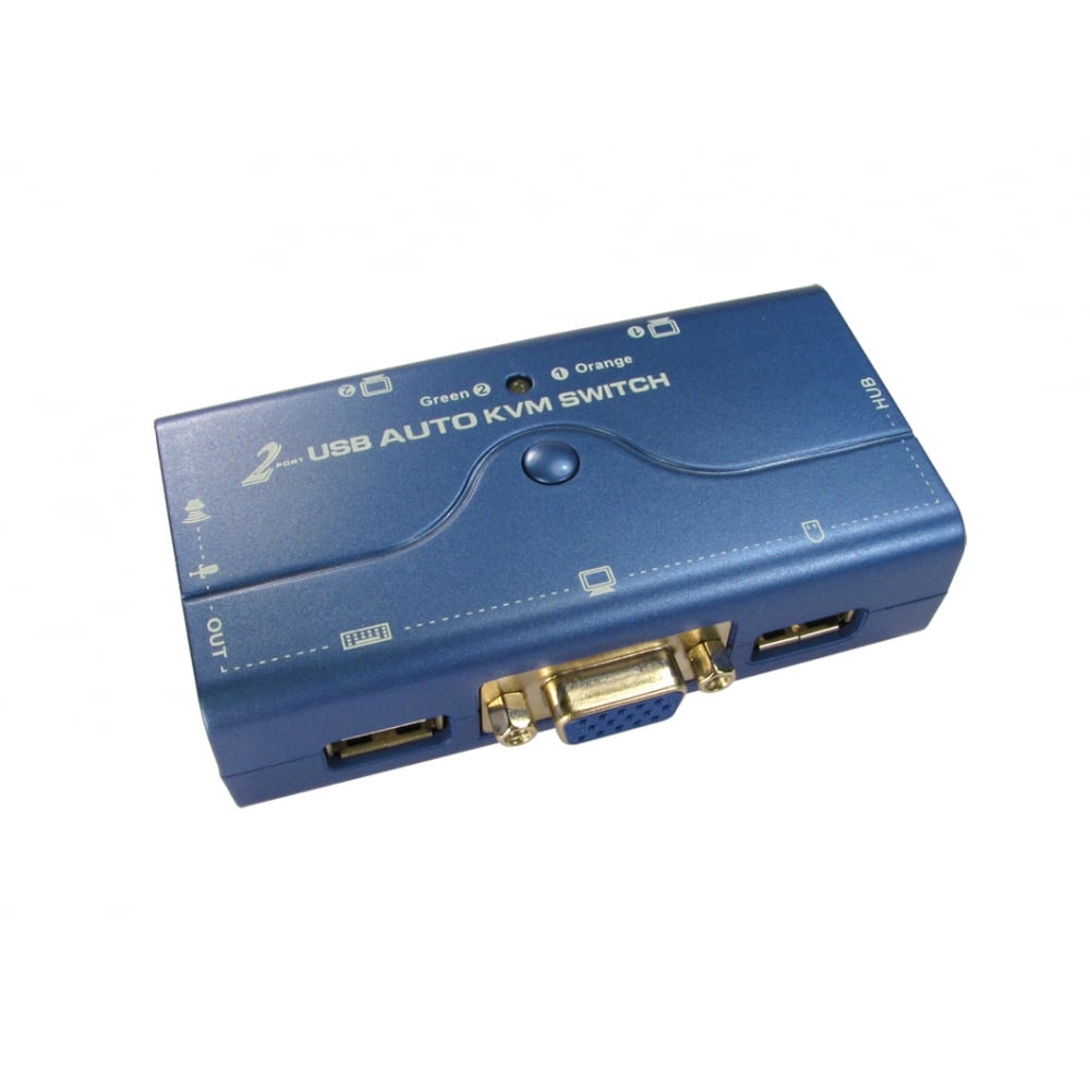 NewLink 2 Port Dual Monitor USB USB, VGA KVM Switch, 2048 x 1536 Maximum Resolution