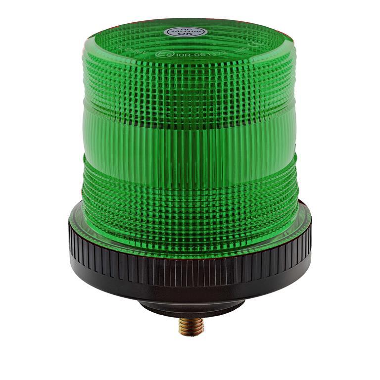 RS PRO Green Flashing Beacon, 10 → 110 V, Base Mount, LED Bulb