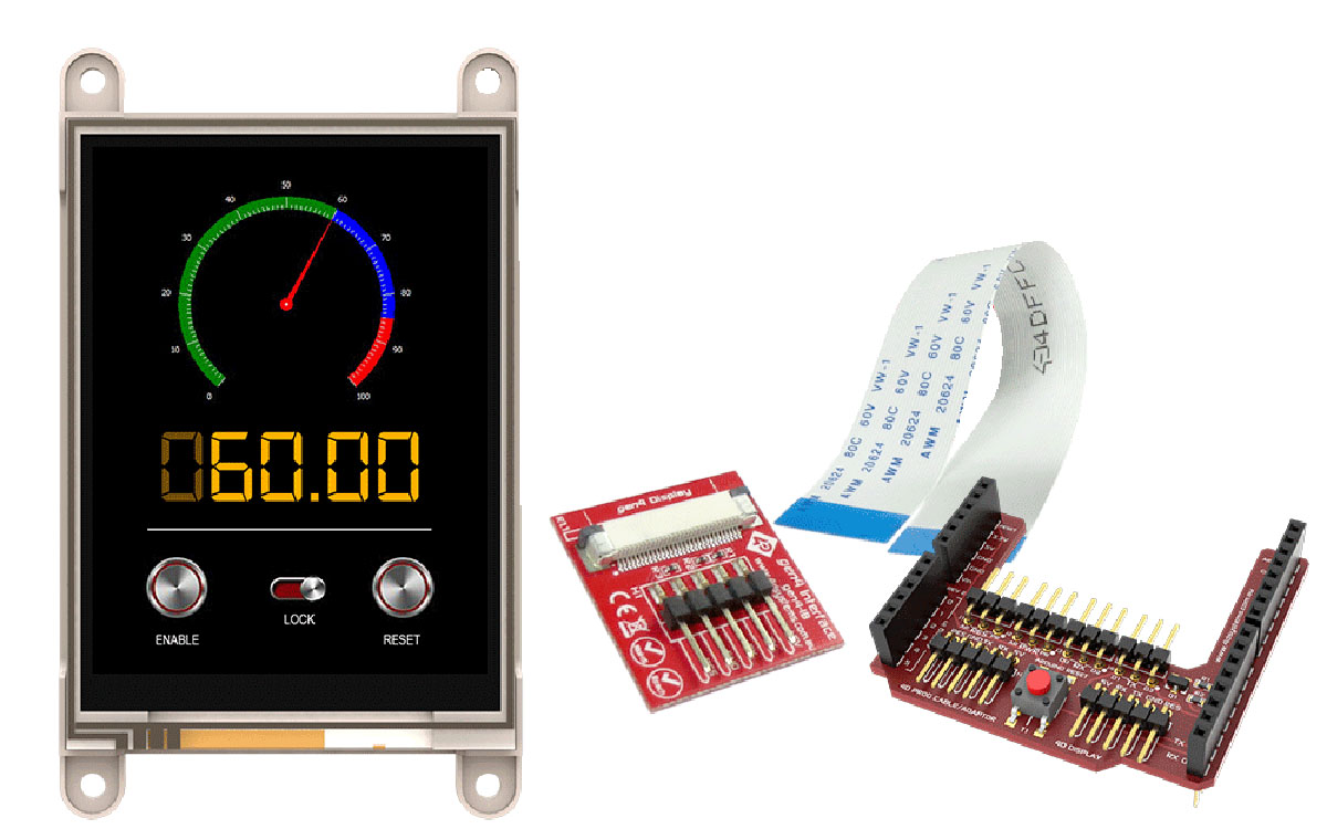 4D Systems, gen4 3.2in Arduino Compatible Display with Resistive Touch Screen