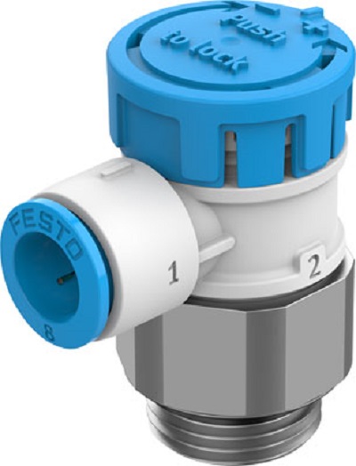 Festo Manual Flow Control Pneumatic Manual Control Valve VFOE Series, G 3/8, 3/8in, III B