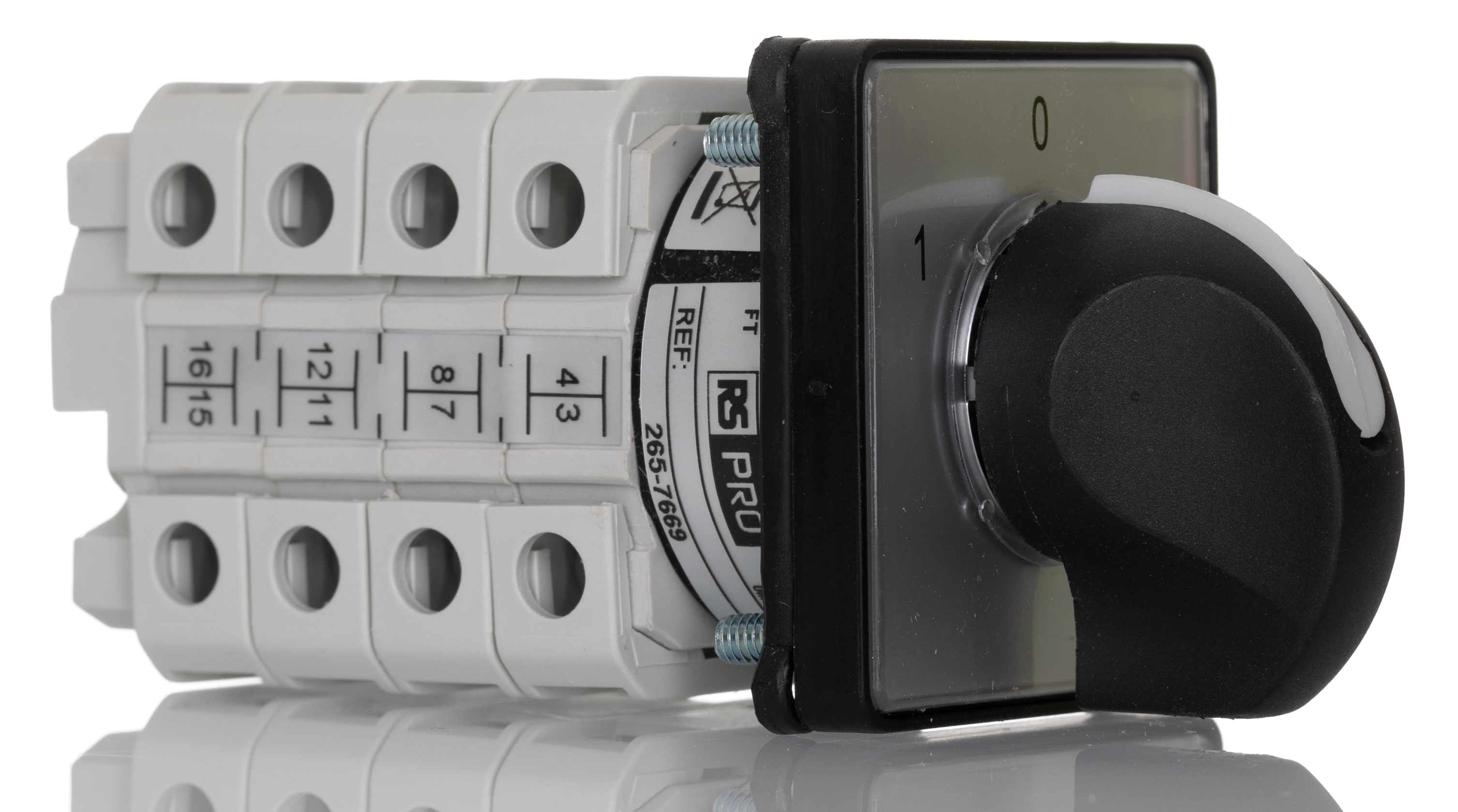 RS PRO, 4PDT 3 Position 60° Changeover Cam Switch, 500V ac, 16A, Knob Actuator
