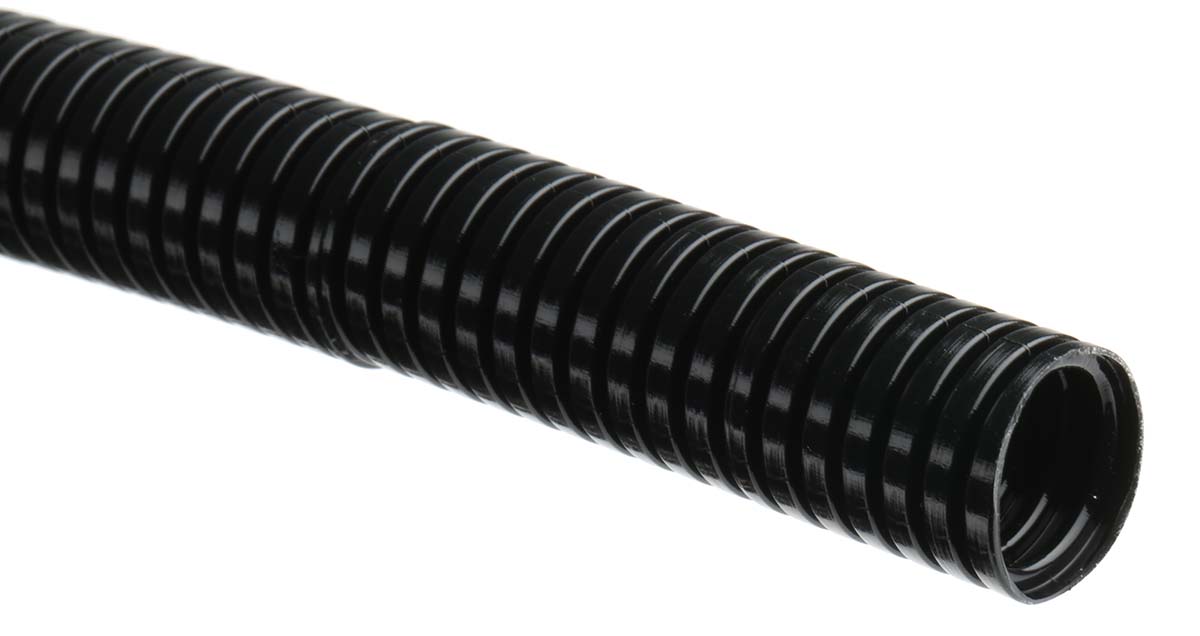 RS PRO Flexible Conduit, 16mm Nominal Diameter, Plastic, Black