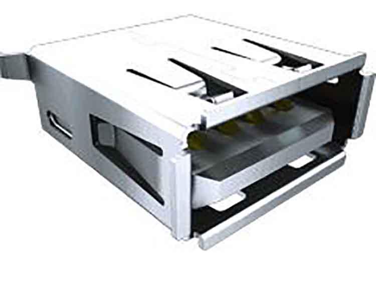 Samtec, SMT, Socket- Single Port Type A 2.0 USB Connector