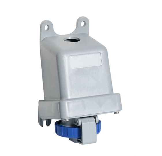 Amphenol Industrial, 2CMA1 IP67, IP69 Blue Wall Mount 2P+E Industrial Power Socket, Rated At 16A, 250 V