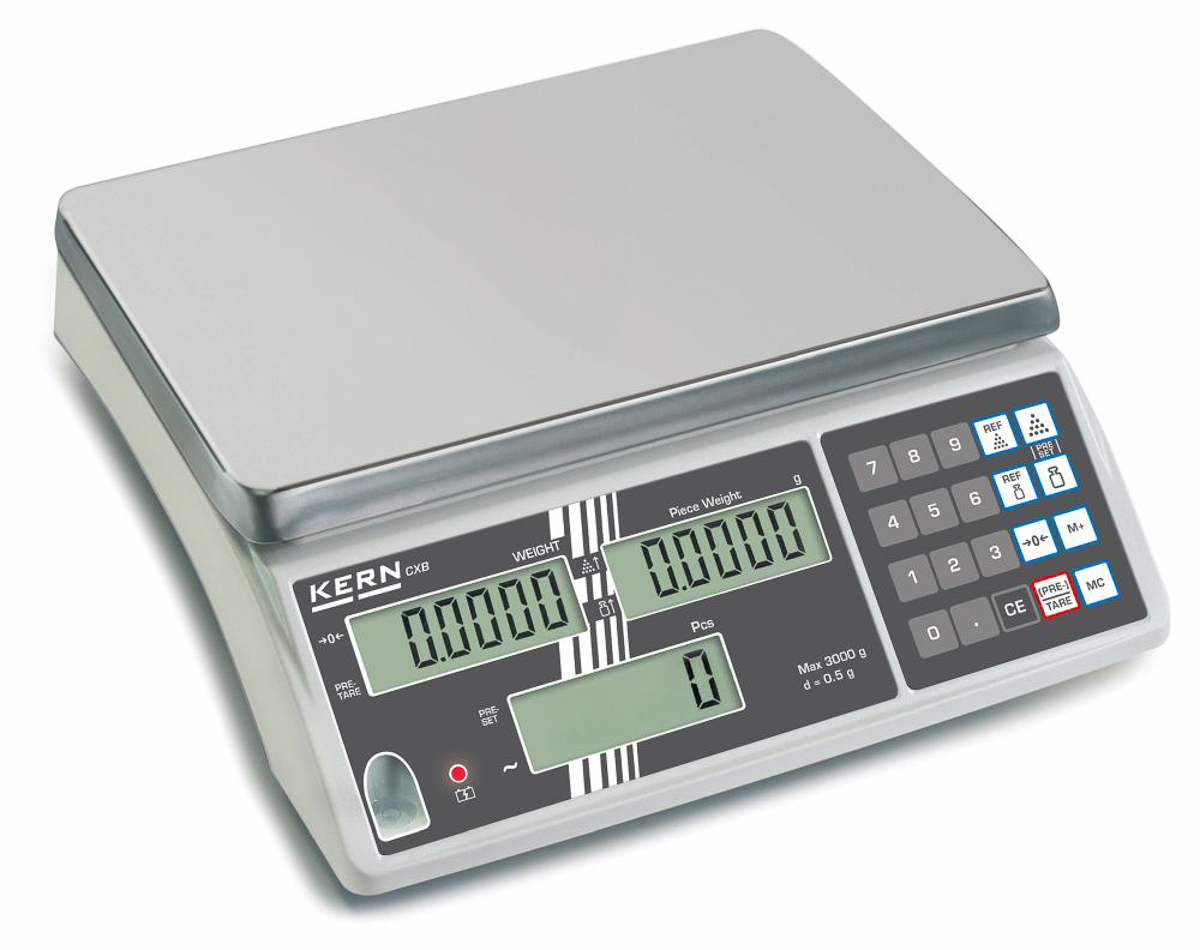 Kern CXB 15K1 Counting Weighing Scale, 15kg Weight Capacity, With RS Calibration