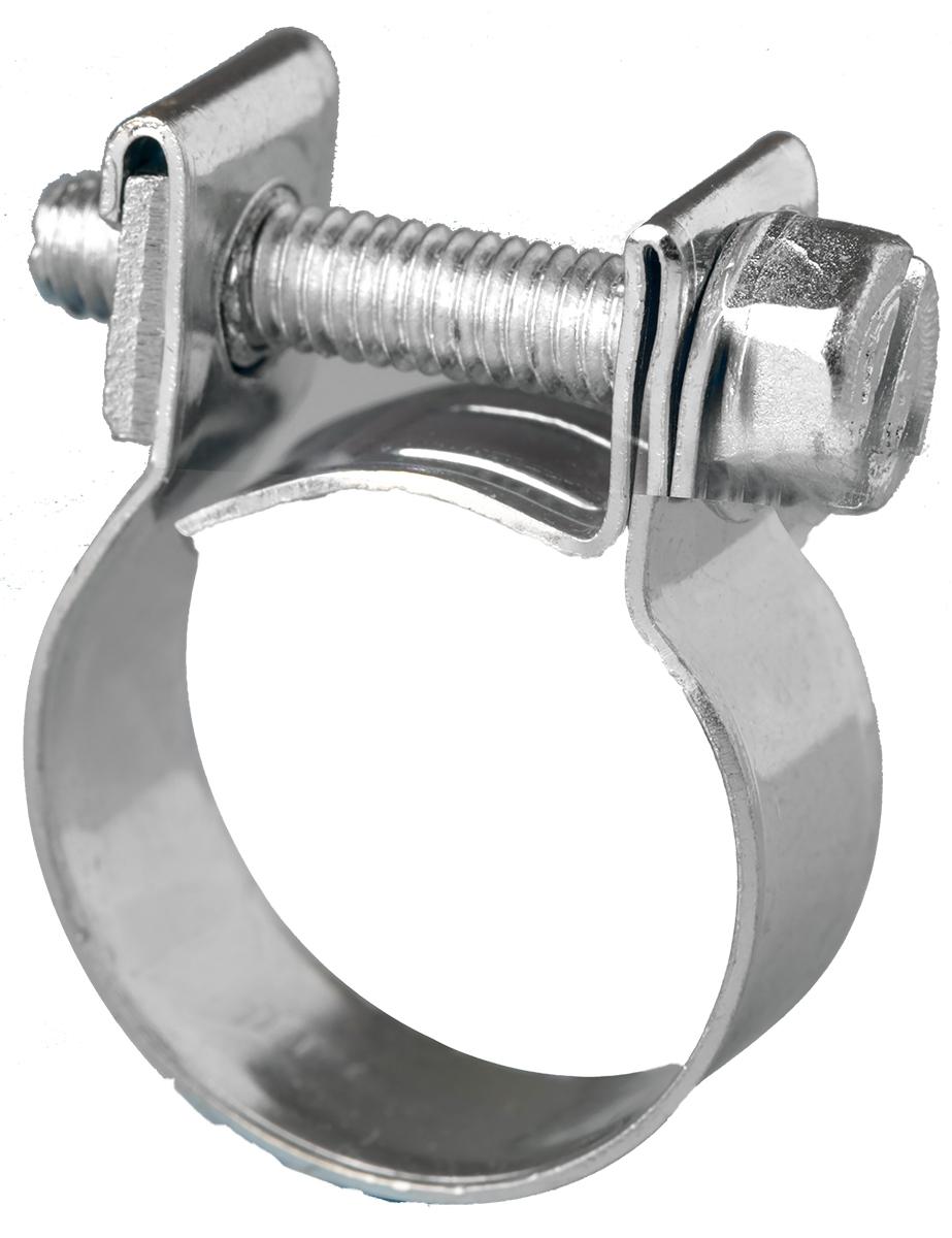 Jubilee Stainless Steel Slotted Hex Mini Fuel Clip, Nut and Bolt Clip, 9.1mm Band Width, 10 → 12mm ID