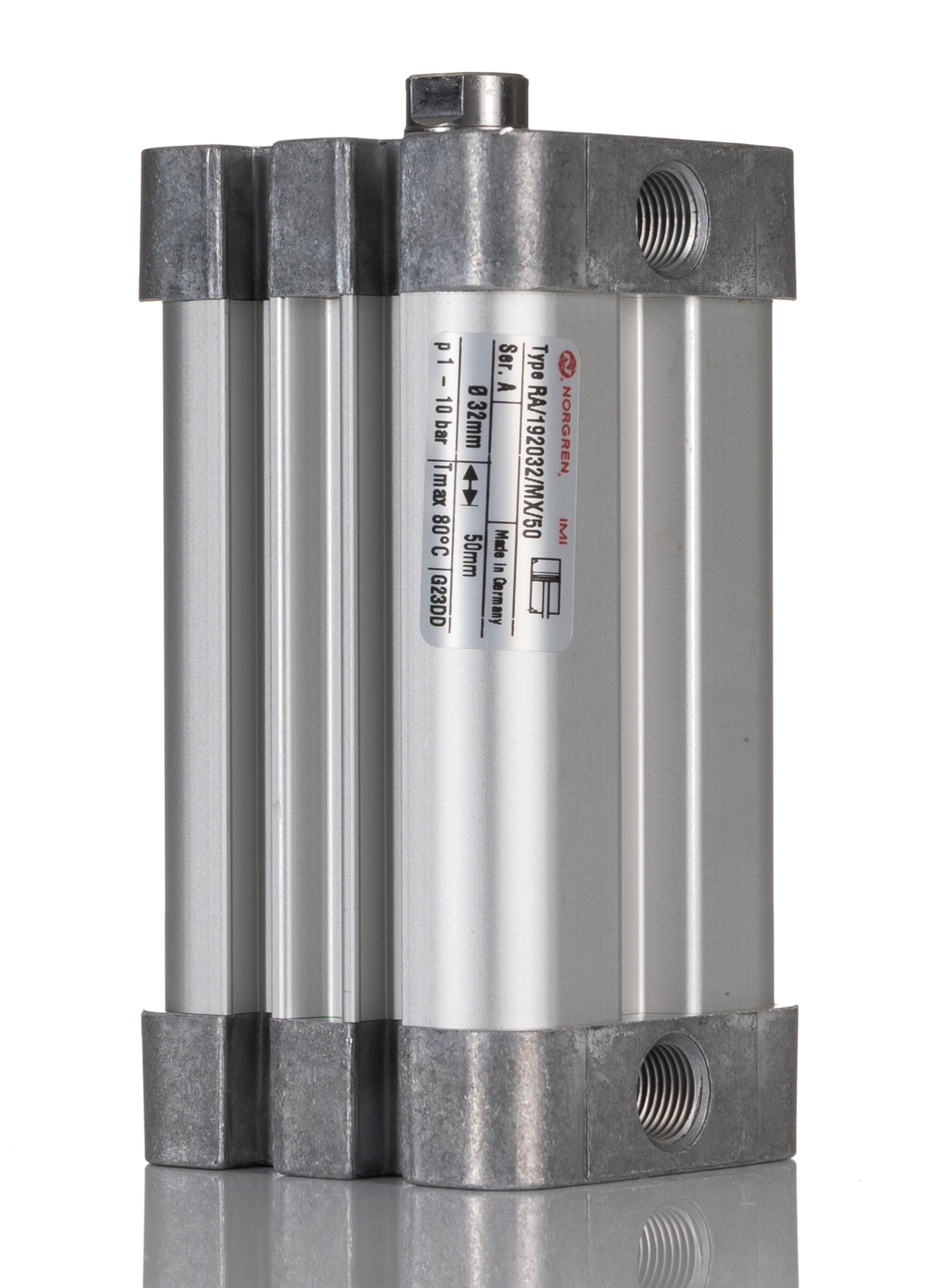 Norgren Pneumatic Compact Cylinder - RA/192032/MX/50 32 mm Bore, 50 mm ISO Compact Series, Double Acting Acting