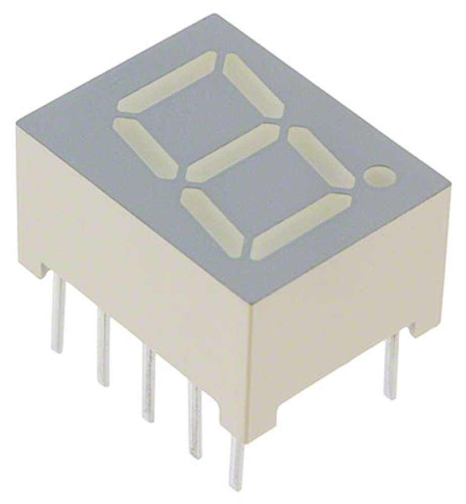 SC39-11SYKWA Kingbright 7-Segment LED Display, CC Yellow 86 mcd RH DP 10mm