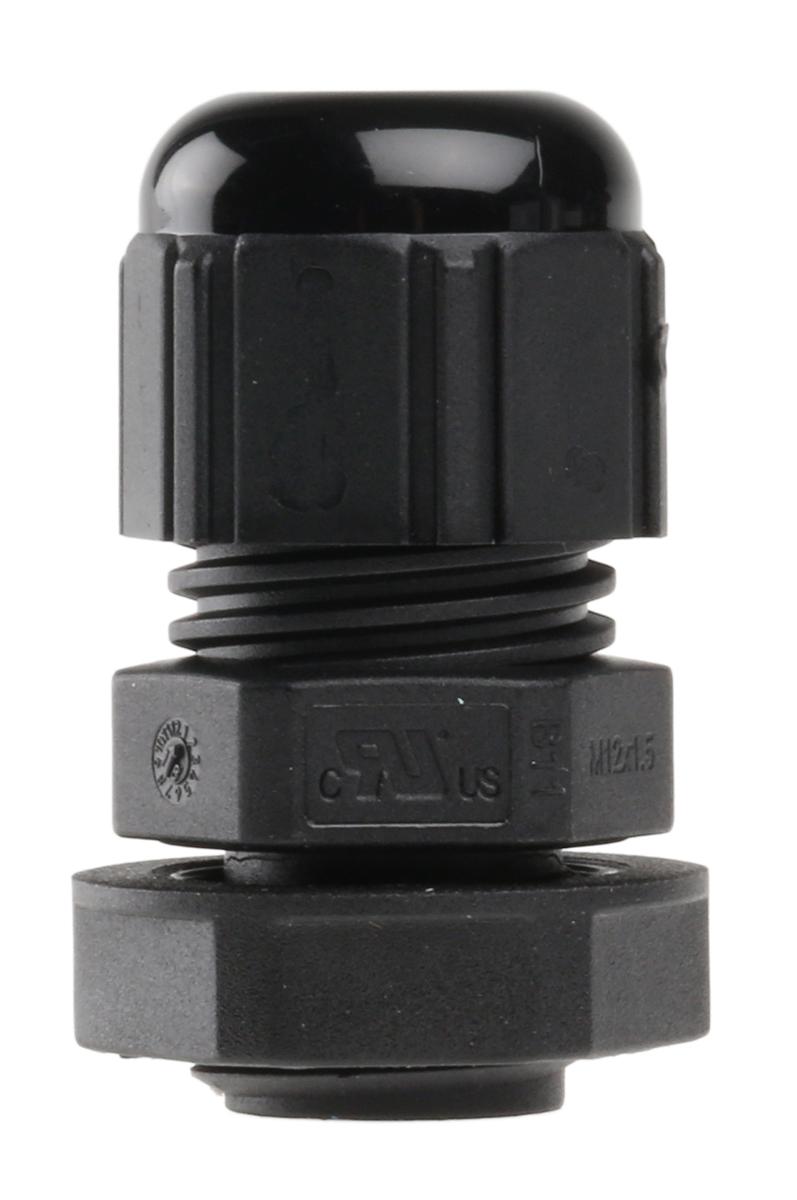 Lapp SKINTOP Series Black Polyamide Cable Gland, M12 Thread, 3.5mm min., 7mm max., IP66, IP68, IP69K
