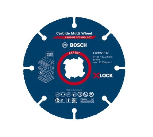 Bosch X-Lock Carbide Cutting Disc, 115mm x 1mm Thick